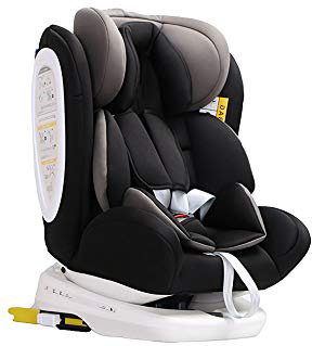 Star Ibaby 906 - Silla de coche grupo 0+/1/2/3 Isofix rotación 360º, negro