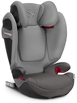Cybex Gold - Silla de coche Solution S-Fix, para coches con y sin Isofix, Grupo 2/3 (15-36 kg), Desde los 3 hasta los 12 años aprox., Gris (Manhattan Grey)