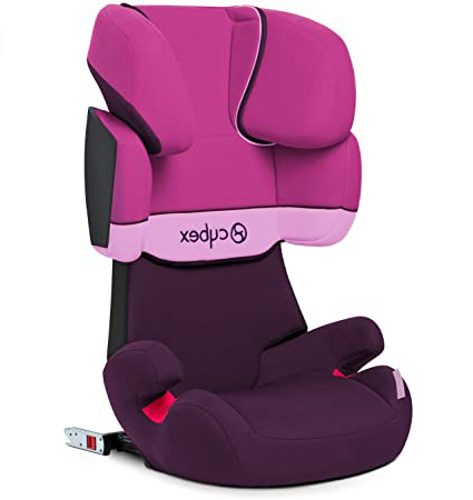 Cybex - Silla de coche grupo 2/3 Solution X-Fix, para coches con ISOFIX, 15-36kg, desde los 3 hasta los 12 años aprox., Morado (Purple Rain)