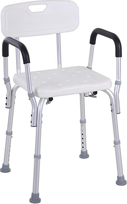 HOMCOM Silla para Ducha Regulable