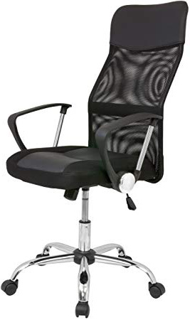 Cashoffice - Silla de Oficina - Silla de Escritorio con respaldo transpirable - Color Negro