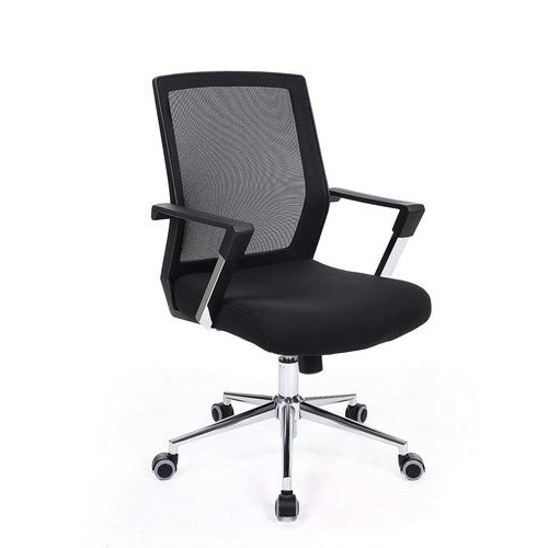 Songmics Silla giratoria de Oficina Silla de Escritorio de Malla Altura Ajustable Negro OBN83B