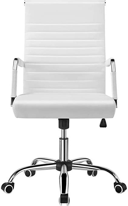 Yaheetech Silla Oficina Blanca Silla