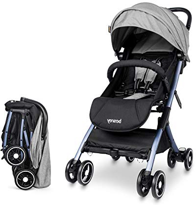 Besrey Silla Paseo Bebe Ligera Compacta Cochecito Viaje Avión 4,9 kg Carritos de Bebe Plegable 6-36 Meses …