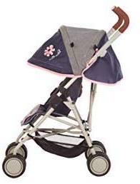 Silver Cross Silla de Paseo para muñecas Pop MAX: Tejido Vintage Blue . Recomendado para niños de 4 a 9 años.
