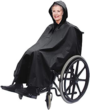 Bramble Poncho para Silla de Ruedas Estándar - Impermeable - A Prueba de Viento - Protección Ideal contra la Lluvia y el Viento - Se Adapta a Todas Las sillas de Ruedas Normales.