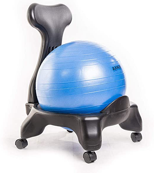 Kikka Silla Activa Azul – Silla ergonómica con Bola de Ejercicio