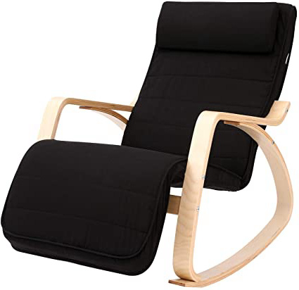 SONGMICS Silla Mecedora, Sillón Tumbona,