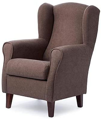 Sillón orejero pequeño, con Tela