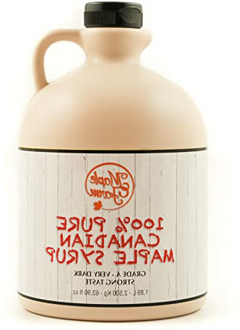 Jarabe de arce Grado A (Very dark, Strong taste) - 1,89 litros (2,5 Kg) - Miel de arce - Sirope de Arce - Original maple syrup