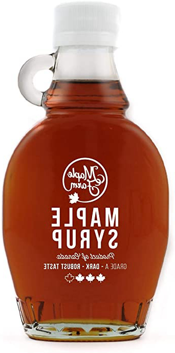 Jarabe de arce Grado A (Dark, Robust taste) - 189ml (250g) - Miel de arce - Sirope de Arce - Original maple syrup