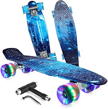 BELEEV Skateboard 55cm/22inch para Principiantes