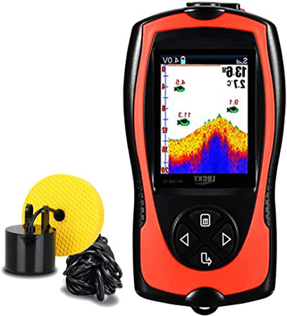 LUCKY con Cable Portátil Sonar para Pesca de Mano Portátil Buscador de Peces Monitor en Color Pesca en Hielo Detector de Peces para La Pesca Barco De Kayak Jon Barco Jet ski