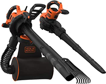 Black+Decker QS BeBLV301 - Soplador, aspirador y Triturador de hojas, 3000W, 418 Km/h, Modelo Nuevo