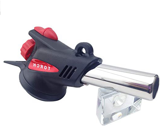 Antorcha de butano culinaria con gatillo para barbacoa, hornear, acampar, brulee, pasteles, cocina, calentamiento, giratoria, 360 grados, uso inverso 8586c-r