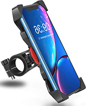 Bovon Soporte Movil Bicicleta, Anti Vibración Soporte Movil Bici Montaña con 360° Rotación para Moto Cochecito, Universal Manillar para iPhone X XS Max XR 8 Plus 7 6s Samsung y 3.5"-6.5" Smartphones