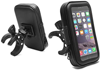 AEMIAO Soporte Móvil Bicicleta - 360 Grados Rotación Soporte Móvil Bici Impermeable Manillar de la Motocicleta Soporte Universal Soporte Movil para Moto para Teléfonos 5,3 a 6,2" GPS y Otros