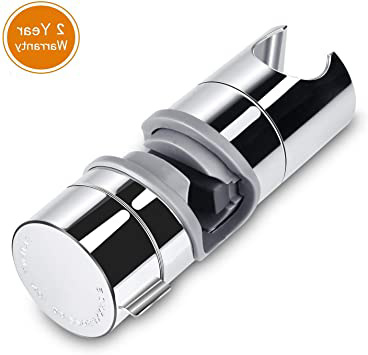 Soporte Ducha Aoleca 18-25mm ABS Almohadilla Ajustable del Cromo del Soporte de la Abrazadera del resbalador de Ducha Rotating 360 Degrees, PB4 para el Cuarto de baño