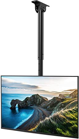 Soporte TV Techo - Soporte Giratorio Ajustable Inclinable para TV para Pantalla de 26-55 Pulgadas – Soporte de TV para Techo de Movimiento Completo, Soporta hasta 45kg con VESA 400 x 400