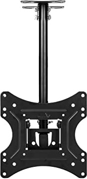 Vemount Soporte de Techo para TV de 17-42 Pulgadas(43cm-106cm) para LED LCD Pantalla Plana MAX.VESA 2000mmx200mm,Carga MAX.25KG,Inclinación Giratorio Plegable y Altura Ajustable