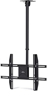 SIMBR Soporte TV de Techo con Altura Ajustable Soporte para Televisión con Pantalla LED / LCD / Plasma de 22-75 '' Carga Máxima 50kg, VESA Máxima 600×400 Inclinable y Giratorio
