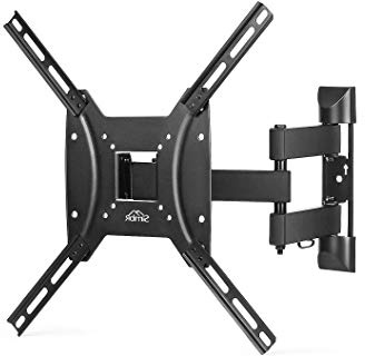 SIMBR Soporte de Pared para Televisores de 17"- 55" LED/LCD/Plasma/Curvada TV Extensible Inclinable y Giratorio Carga Máx. 35 kg VESA Máx. 400x400mm Negro