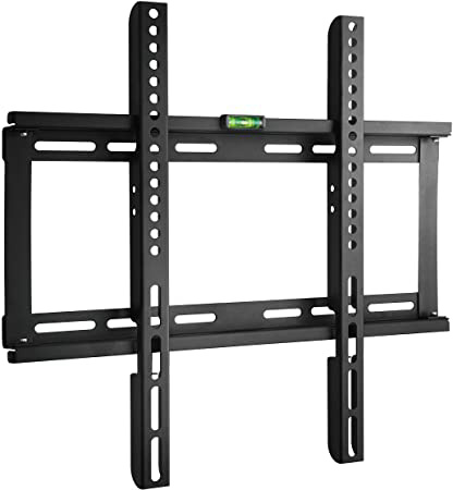 Polarduck Soporte de Pared para TV de 23-55 pulgadas, Fijo Ultra Delgado Soporte TV para LED/LCD/Plasma/Curvada Televisores, VESA Máx. 400x400mm, Carga Máx. 60 kg, Negro