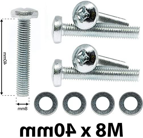 Soporte de pared para TV M8 x 45 mm, tornillos Phillips para Samsung, Philips, Sony, Toshiba, LG, TV, JVC + arandelas