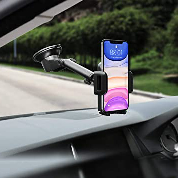 Mpow Soporte Coche Movil, Salpicadero/Parabrisas Porta Movil para Coche con Rotación de 360°, Universal Soporte Telefono Coche con Ventosa Fuerte Soporte Coche Movil para iPhone11 Pro MAX X 8, y ect