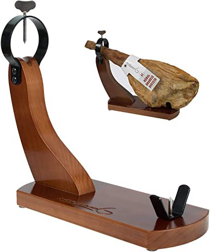 Soporte Jamonero Lacado Nogal y