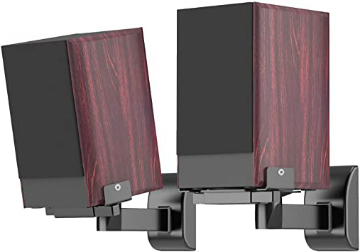 1home Soporte Lateral Estante de Estante Parlantes de Montaje en Pared para Sonido Envolvente (Par)