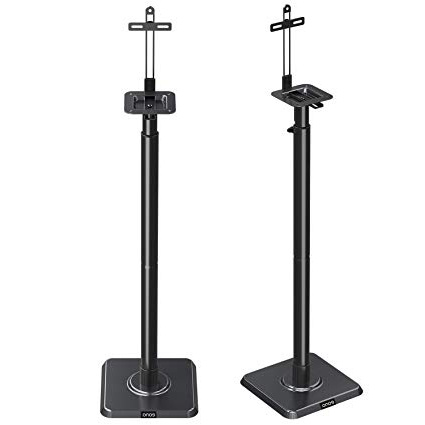 Eono by Amazon - Pies para Altavoz, Soporte de Altavoz Ajustables en Altura para JBL Bose Sony Yamaha con Gestión de Cables Incorporada, Ideal para Altavoces de Hi-Fi/Estéreo o Cine en Casa hasta 5 kg