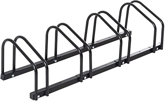 HOMCOM Aparcamiento para 4 Bicicletas