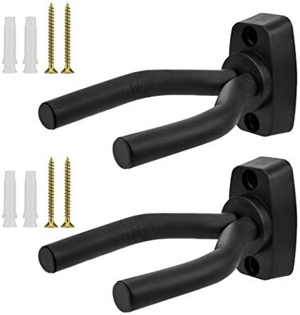 Soporte Pared Guitarra, KATUMO® Colgador de Guitarra Eléctrica,Ganchos de la Pared para Guitarra, Banjo, Bajo, Ukulele, Mandolina-Negro