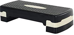HOMCOM Step de Aeróbic y Fitness Tipo Tabla Plataforma Stepper para Deporte y Gimnasia con Altura Regulable a 2 Niveles Carga 150kg