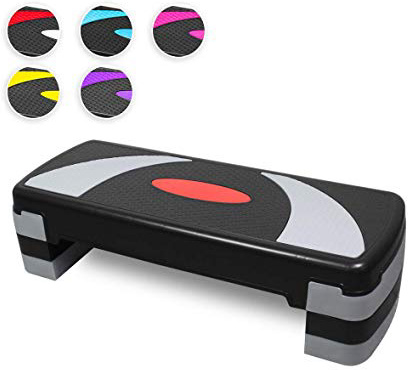 PRISP Step para Fitness 78 cm; Ajustable en 3 Alturas (10/15/20cm); Stepper Aerobic para su Gimnasio en casa; 78 x 28 cm
