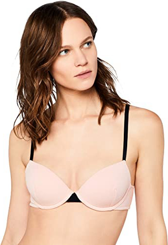 Marca Amazon - IRIS & LILLY Rib Cotton - Sujetador para camiseta Mujer