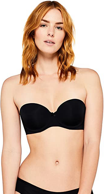 Marca Amazon - IRIS & LILLY Sujetador Preformado con Tirantes Extraíbles Body Smooth para Mujer