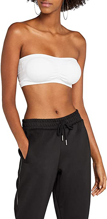 Urban Classics Top Bandeau Elástico para mujer, Top Palabra de Honor, Sujetador sin Tirantes, Forma de Malla Elástica que se Ajusta al Contorno, en Color Negro, Rojo, Gris o Blanco, Tallas: XS - XL