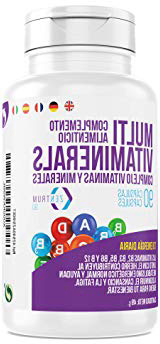 Complejo vitamínico con minerales, vitamina C, vitaminas B2, B3, B5, B6 y B12 y hierro - Multivitamínico para combatir el cansancio, la fatiga y aumentar el bienestar de tu cuerpo (90 cápsulas)
