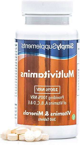 Multivitaminas (100% VRN) - ¡Bote para 1 año! - Apto para vegetarianos - 360 Comprimidos - SimplySupplements