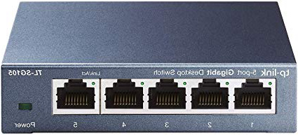 TP-Link TL-SG105 - Switch 5 Puertos 10/100/1000 Switch ethernet, Switch gigabit, Indicador del estado, acero inoxidable con Super disipación de calor, IGMP snooping, QoS