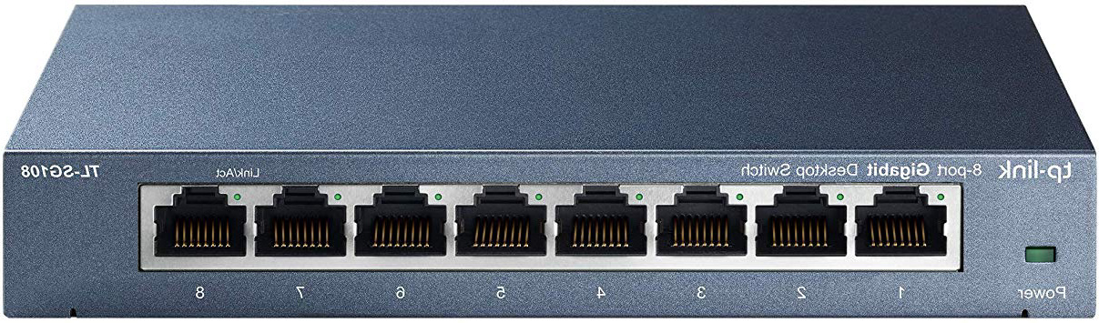 TP-Link TL-SG108 - Switch Gigabit de Escritorio Red con 8 Puertos (10/100/1000 Mbps, Carcasa de Acero, IEEE 802.3 X, Auto-MDI/MDIX, Plug and Play, Ahorro de Energía, Puertos RJ45, Fácil de Usar)