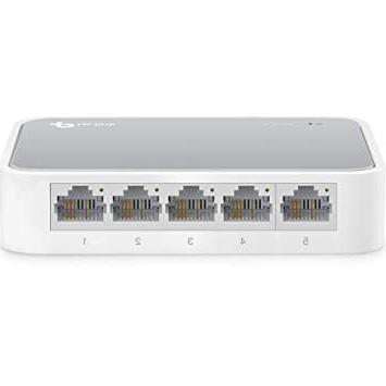TP-Link TL-SF1005D - Conmutador Fast Ethernet con 5 Puertos (10/100 Mbps, Divisor de Ethernet y Escritorio, Concentrador de ethernet, Plug and Play, Bastante, sin Ventilador, No Gestionado)