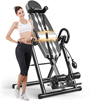 Frantools Tabla de Inversión por Gravedad Plegable Inflable Ajustable con Cinturón Protector Rojo Tabla de Gravedad Invertida para Espalda Ejercicio Banco de Inversión Gravitacional