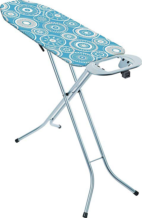 Vileda Universal - Tabla de planchar plegable, pequeña y estable, soporte resitente para plancha, con altura regulable, medidas: 110 x 30 cm, color azul
