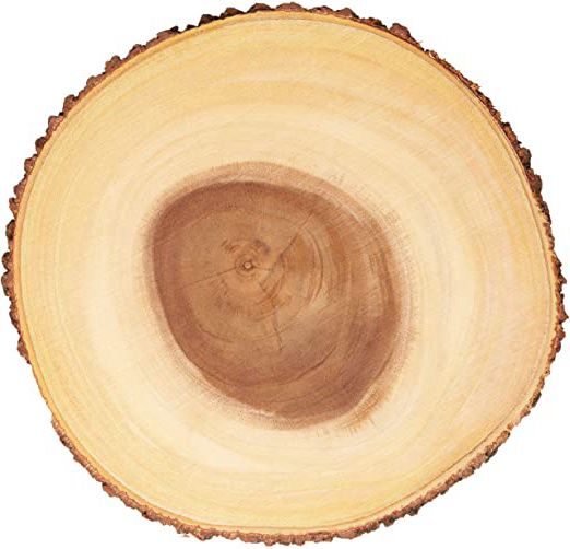 Kitchencraft Artesà rústico tronco de árbol de madera Tabla de quesos/bandeja con borde de corteza, 35 cm (14 ") – redondo, madera, marrón, 35 x 35 x 2.2 cm