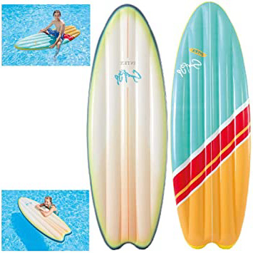Intex 58152EU Tabla de surf hinchable Fibertech, 178 x 69 cm, colores surtidos