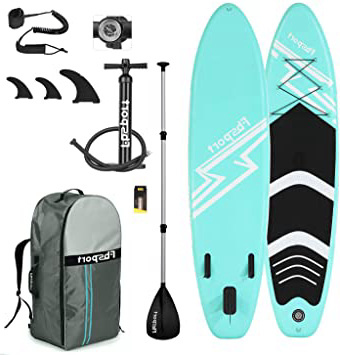 FBSPORT Sup Hinchable, 15 cm de Espesor Tabla de Surf Sup Paddleboard, Tabla Inflable de Paddle Surf, Set de Sup con Tabla y Accesorios