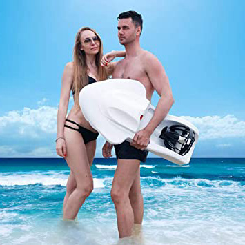 WXX Tabla de natación eléctrica para Adultos, Tabla de paletas con Motor eléctrico, Sistema de Aprendizaje, Ayuda en la Seguridad de natación en Piscinas
